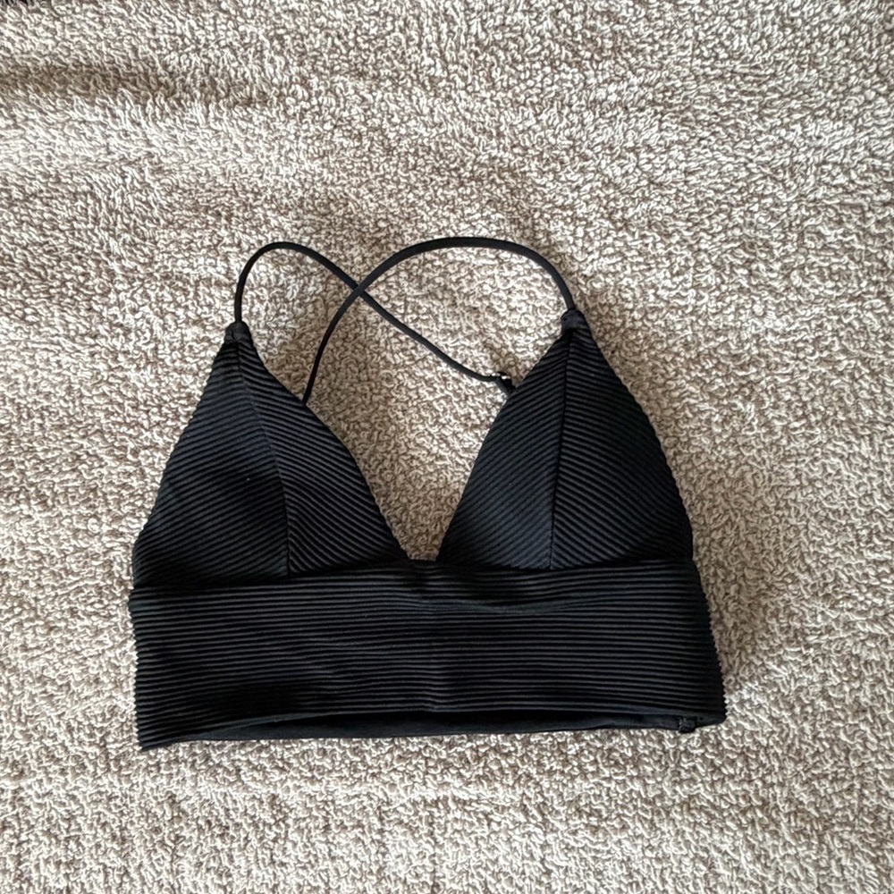 Black Strappy Bikini Top